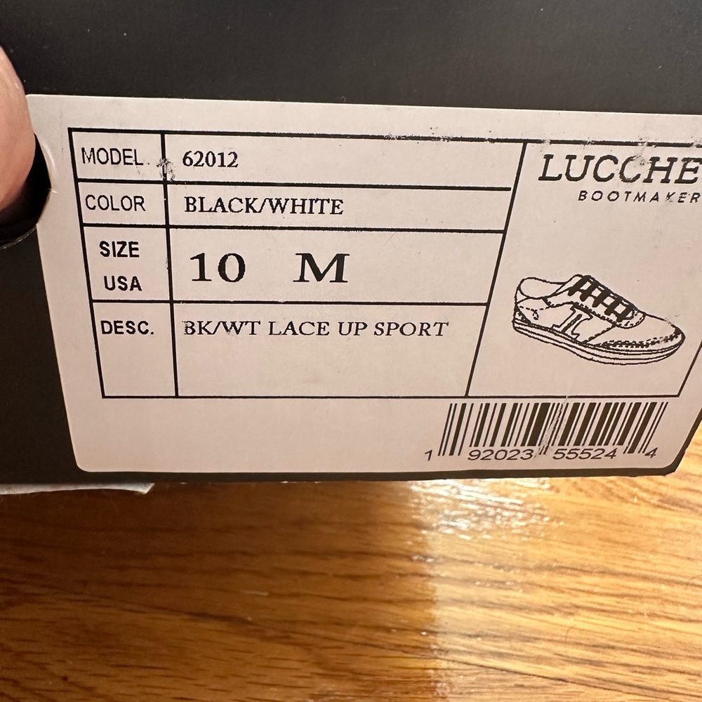 LUCCHESE Black and White WOMENS Sneakers - Picture 8 of 9